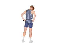 Paisley Combat Singlet | Blue Paisley